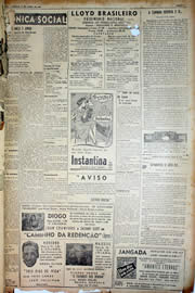 Página do jornal Unitário de agosto de 1950