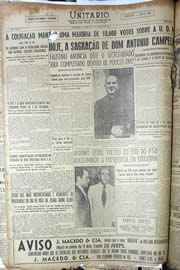 Página do jornal Unitário de agosto de 1950