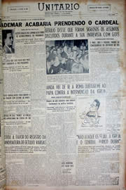 Página do jornal Unitário de agosto de 1950