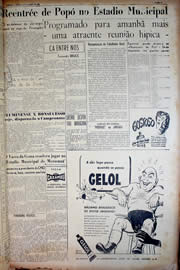Página do jornal Unitário de agosto de 1950