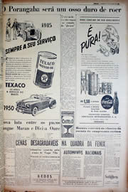 Página do jornal Unitário de agosto de 1950
