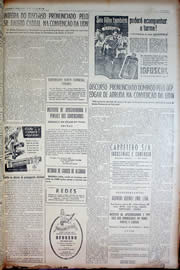 Página do jornal Unitário de agosto de 1950
