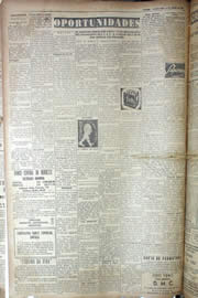 Página do jornal Unitário de agosto de 1950