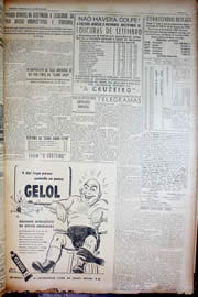 Página do jornal Unitário de agosto de 1950