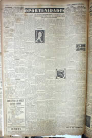 Página do jornal Unitário de agosto de 1950