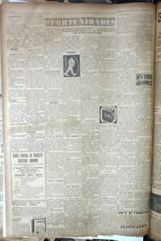 Página do jornal Unitário de agosto de 1950