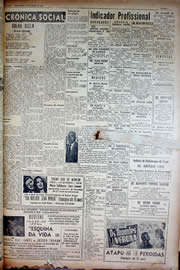 Página do jornal Unitário de agosto de 1950