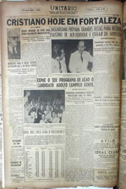 Página do jornal Unitário de agosto de 1950
