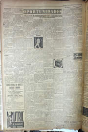 Página do jornal Unitário de agosto de 1950