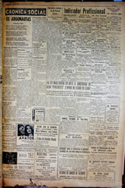 Página do jornal Unitário de agosto de 1950
