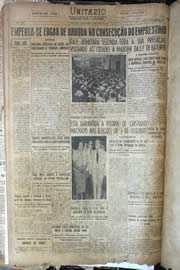 Página do jornal Unitário de agosto de 1950