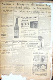 Página do jornal Unitário de setembro de 1950