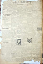 Página do jornal Unitário de setembro de 1950