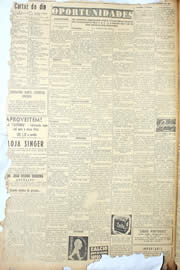 Página do jornal Unitário de setembro de 1950
