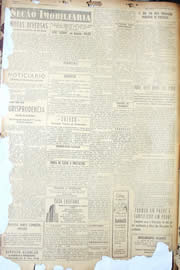 Página do jornal Unitário de setembro de 1950
