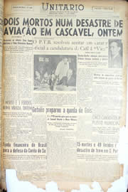 Página do jornal Unitário de setembro de 1950
