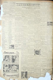 Página do jornal Unitário de setembro de 1950