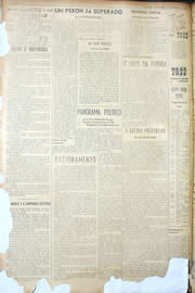 Página do jornal Unitário de setembro de 1950