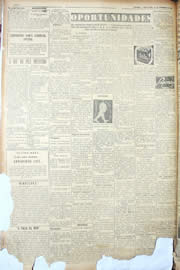 Página do jornal Unitário de setembro de 1950