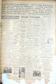 Página do jornal Unitário de setembro de 1950