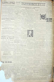 Página do jornal Unitário de setembro de 1950