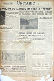 Página do jornal Unitário de setembro de 1950