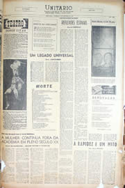 Página do jornal Unitário de setembro de 1950