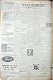Página do jornal Unitário de setembro de 1950