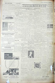 Página do jornal Unitário de setembro de 1950