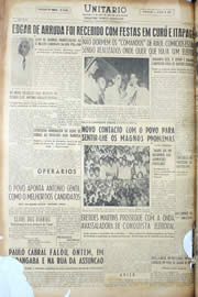 Página do jornal Unitário de setembro de 1950