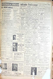 Página do jornal Unitário de setembro de 1950