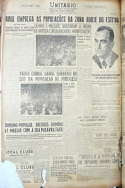 Página do jornal Unitário de setembro de 1950