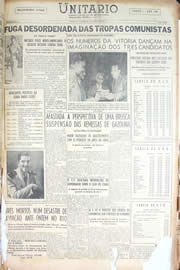 Página do jornal Unitário de setembro de 1950