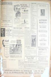 Página do jornal Unitário de setembro de 1950