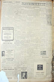 Página do jornal Unitário de setembro de 1950