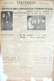 Página do jornal Unitário de setembro de 1950