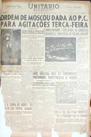 Página do jornal Unitário de setembro de 1950