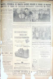 Página do jornal Unitário de setembro de 1950