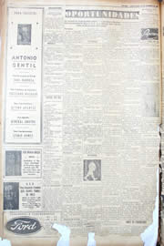 Página do jornal Unitário de setembro de 1950