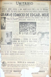 Página do jornal Unitário de setembro de 1950