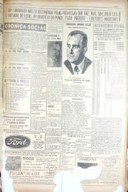 Página do jornal Unitário de setembro de 1950