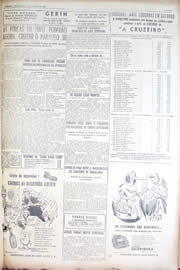 Página do jornal Unitário de outubro de 1950