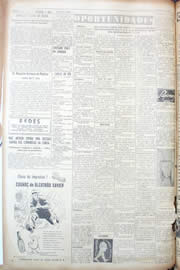 Página do jornal Unitário de outubro de 1950