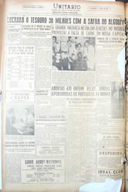 Página do jornal Unitário de outubro de 1950