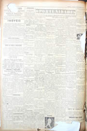 Página do jornal Unitário de outubro de 1950