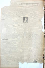 Página do jornal Unitário de outubro de 1950