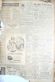 Página do jornal Unitário de outubro de 1950