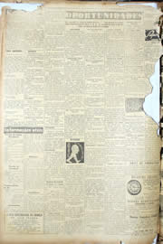 Página do jornal Unitário de outubro de 1950
