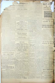 Página do jornal Unitário de novembro de 1950