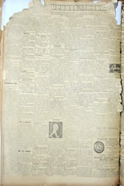 Página do jornal Unitário de novembro de 1950